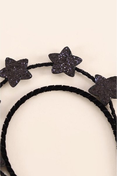 Minia Concept Kids Black Sparkle Double Layer Glitter Starry Queen/Halloween Crown