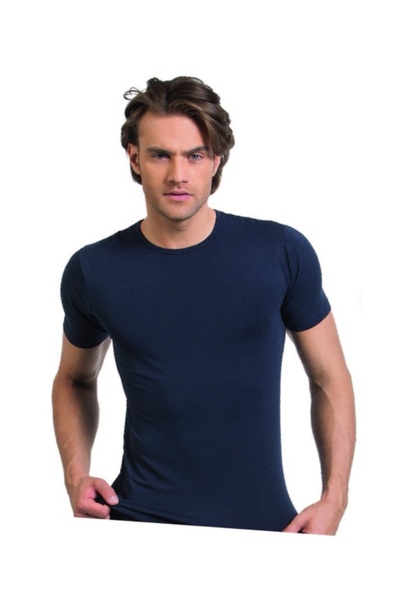 NightLove قميص أوزتاش الرجالي الأنيق ذو الرقبة الدائرية 1902-Y