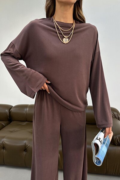 mylove Long Sleeve Modal Suit Brown
