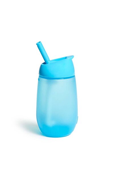 Munchkin عبوة واحدة من أكواب القش البسيطة النظيفة سعة 10 أونصات - أزرق