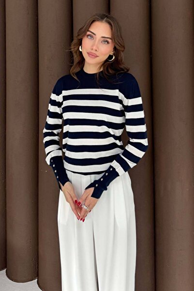 Melike Tatar Striped Short Knit Tunic 70-2472