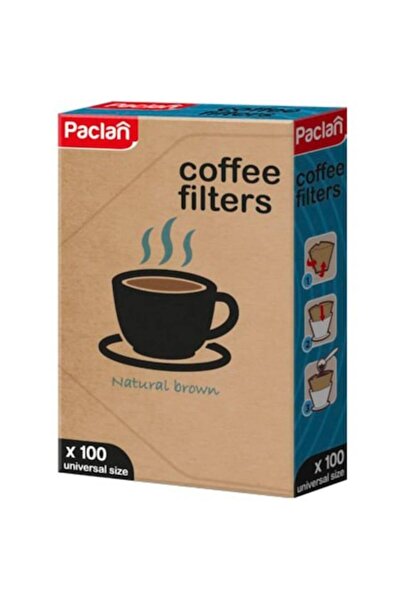 Paclan Rezervă filtru cafea hârtie, tip 4, set 100 buc, maro