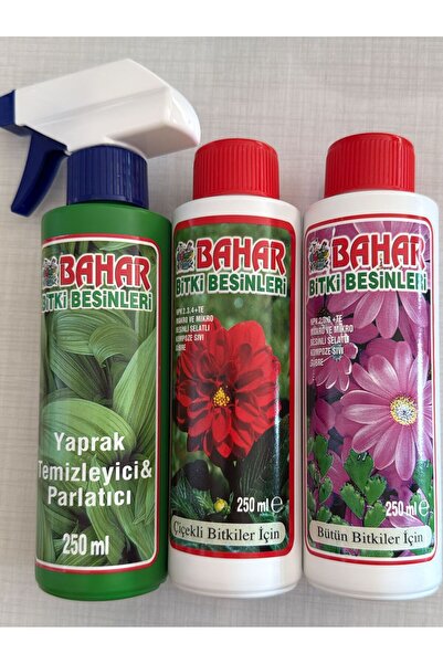 Bahar Bitki Besinleri & Çiçekli Bitkiler & Yaprak Temizleyicisi 3'lü Full Paket