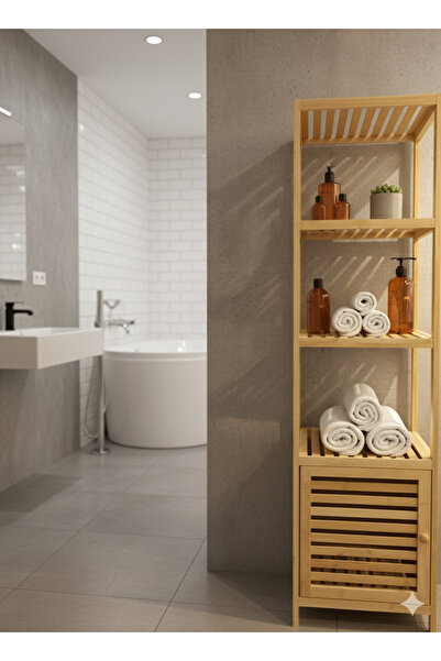 Yıldıray Metal Bambu 4 Katlı Raflı organizer