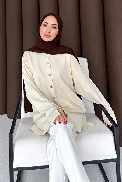 Melike Tatar Πλεκτό Ζακέτα με κουμπιά 70-2437