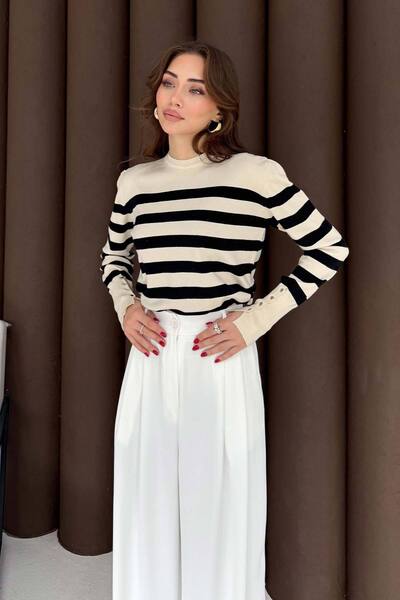 Melike Tatar Striped Short Knit Tunic 70-2472