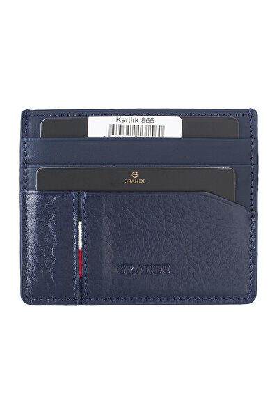 Grande 865 Натуральна шкіра Преміум Карт-папка Синій