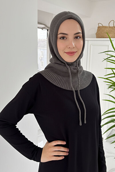 Ka Hijab Knitted Balaklava Hijab Beanie - Anthracite