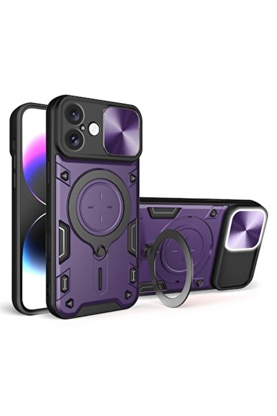 Sybero Husă de protecție pentru iPhone 16, D45, Lexgard, violet prună