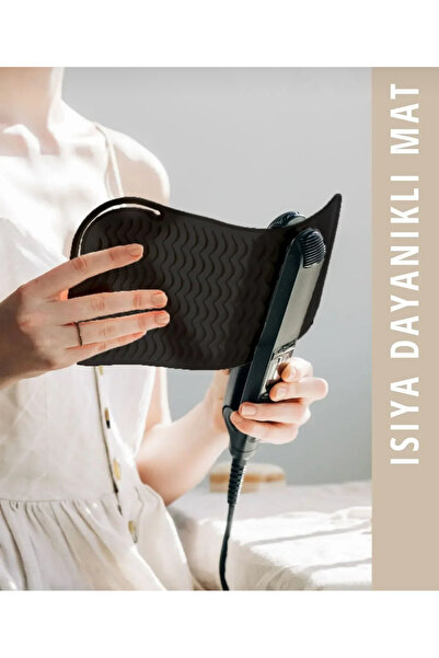 LSM GROUP Heat Resistant Silicone Flat Iron, Tongs, Ironing Mat