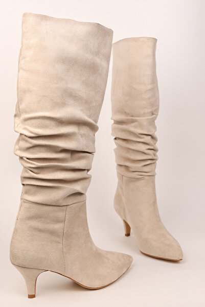 Madam Tarz SLÇ-107 Μπότες με λεπτό τακούνι με φυσούνα