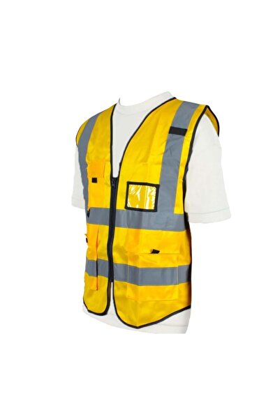 Generic Heavy Duty Reflective Safety Vest Yellow 3 Pocket and Card