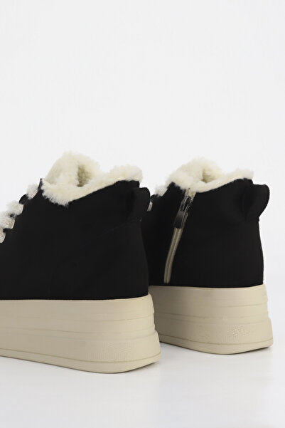 Mamito Ayakkabı FRM 034 Μπότες με λεπτομέρεια από γούνα με κορδόνια