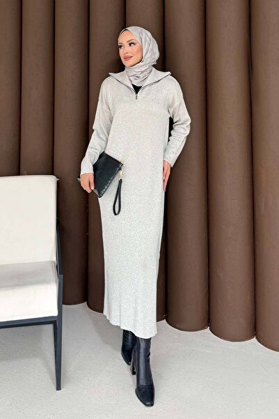 Melike Tatar Simli Triko Elbise 32-7510