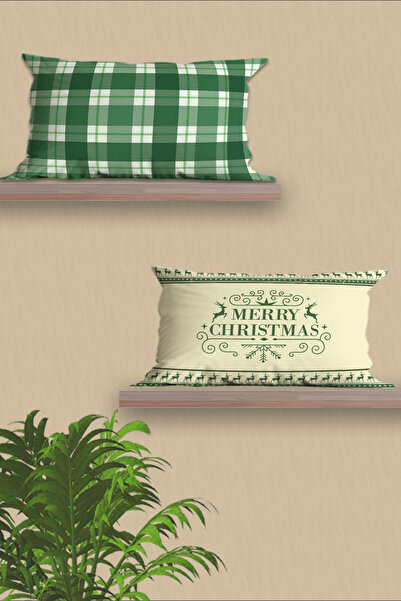 Belle Benoit 2-Piece Rectangular Christmas Patterned Double-Sided Printing, Pillowcase, Throw Pillow Cover, Zippered