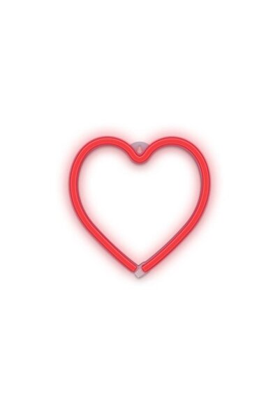 Evolium Decorațiune de perete LED în formă de inimă, 20 x 2 x 21 cm, roșie