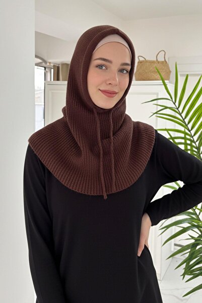 Ka Hijab Knitted Balaklava Hijab Beanie - Brown