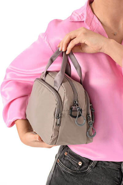 Sanmorris Women's Water Resistant Parachute Fabric 4 Compartment Cross Strap Oval Hand and Shoulder Bag