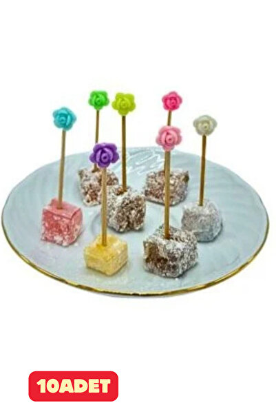 Baloncu Dede Renkli Kalp Pasta Kek İçin Kürdan Sevgili ve Özel Gün Doğum Günü...