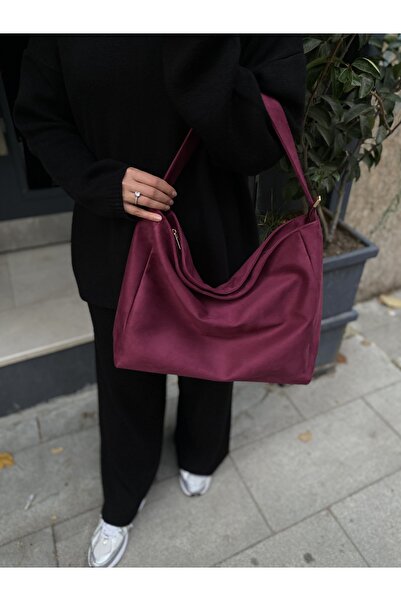 PurpleART Women's Suede Shoulder Bag