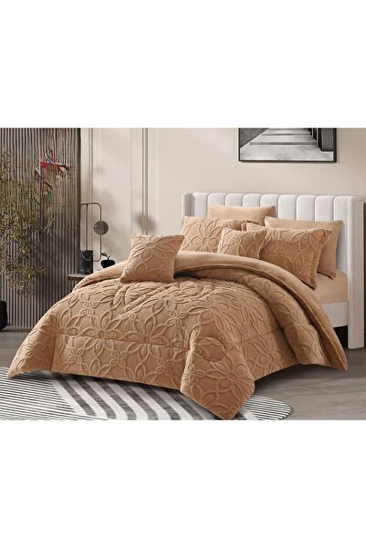 SNOOZYL Winter double bed sheet with a luxurious embroidered design, size 240*260 cm