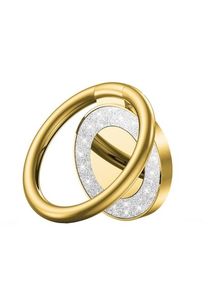 Bibilel Βάση δαχτυλιδιού τηλεφώνου για smartphone, περιστροφή 360°, Χρυσή, MO...