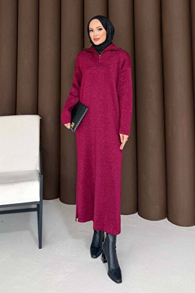 Melike Tatar Simli Triko Elbise 32-7510