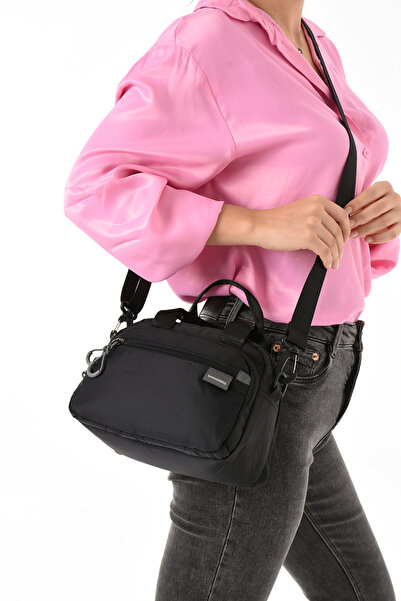 Sanmorris Women's Water Resistant Parachute Fabric 4 Compartment Cross Strap Oval Hand and Shoulder Bag