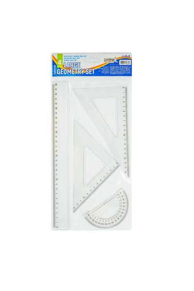 S COOL Set de geometrie, 4 piese, riglă de 30 cm - S-COOL