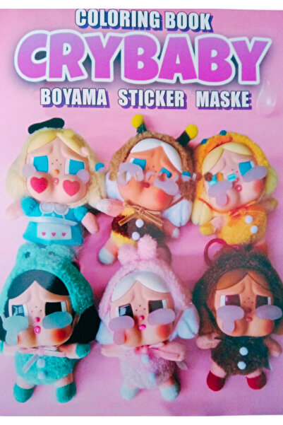 booddie Boyama Kitabı Stickerlı Crybaby Arka Kapak Kesilerek Maskeli Boyanaca...