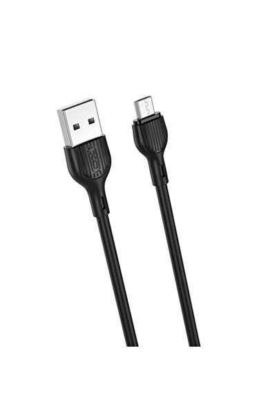 Xo NB200 Charging and Data Transfer Cable, USB to Micro-USB, 2.1A, 1 m, Black