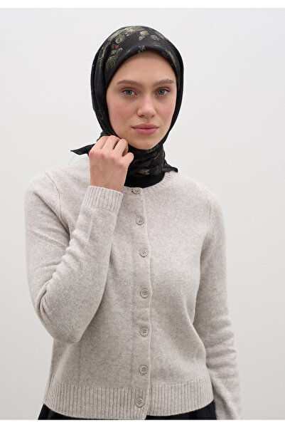 Fresh وشاح من القطن والفسكوز من فالي بريز، أسود