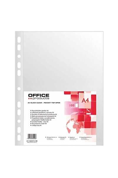OFFICE products Set de 100 de huse de protecție transparente A4, cristal 50 μm -