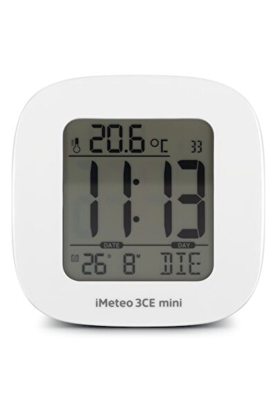 Bibilel Μίνι μετεωρολογικός σταθμός με ψηφιακό ρολόι και ξυπνητήρι, οθόνη 2,5...