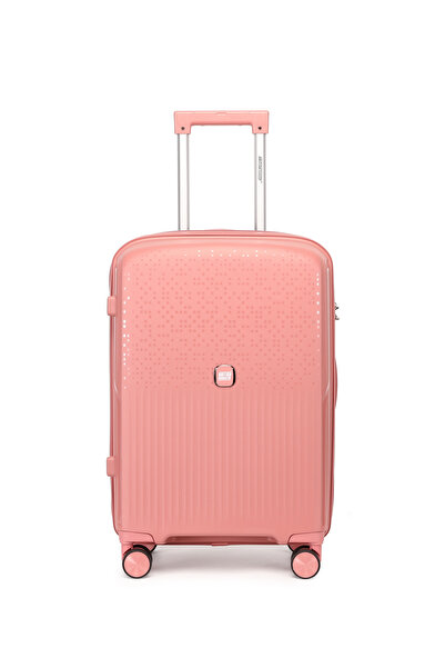 BRITISH TOURISTER حقيبة سفر صغيرة بعجلات صلبة مقاس 20 بوصة - ذهبي وردي