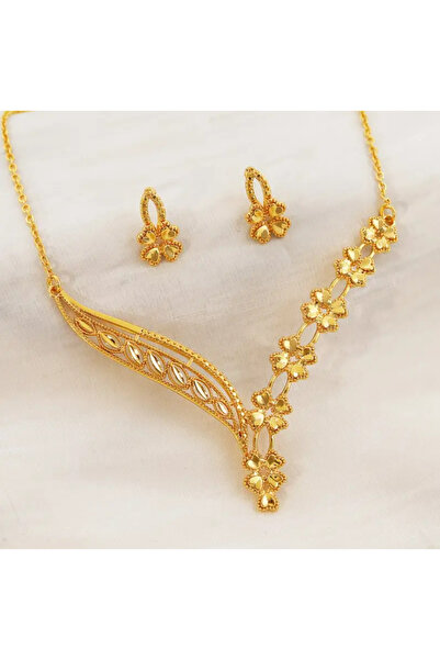 TAKİŞKO ALTIN KAPLAMA EL YAPIMI TASARIM SET 2'Lİ TAKIM