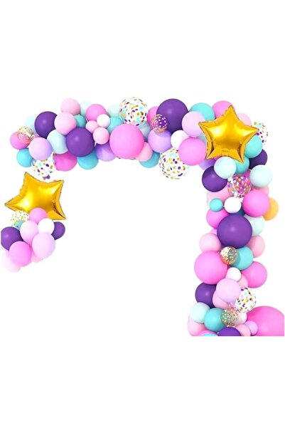 LEIBOO Party Arch Set with 127 Latex Balloons, LEIBOO, 12 cm, 25 cm, 30 cm, Royal Purple