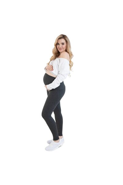 Formommy Tights, For pregnant women, With special waist, Made of cotton and elastane, Size S, Dark Grey