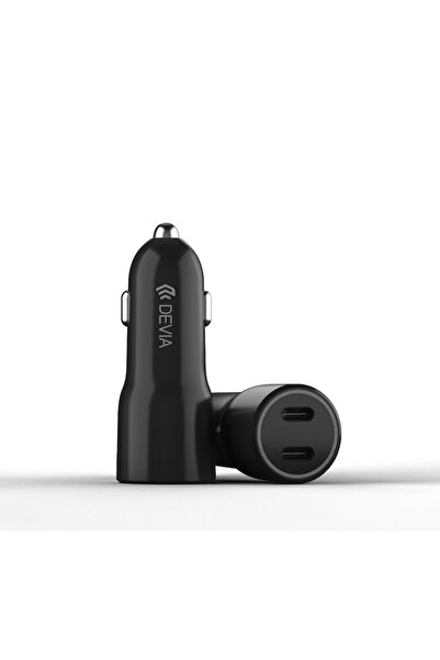 Devia Încărcător auto inteligent 40W PD 2x USB-C Negru