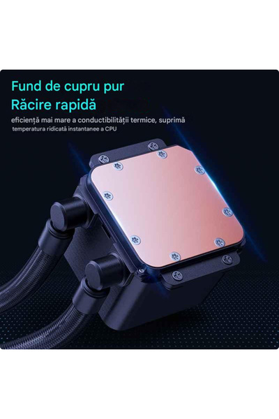 Snowman Cooler procesor 360mm cu sistem de racire cu apa, leduri controlate ARGB.