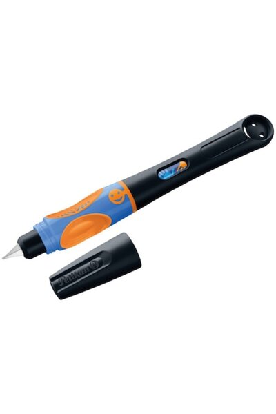 Pelikan Stilou Griffix pentru dreptaci, Negru Neon, 1 cartuș (blister)