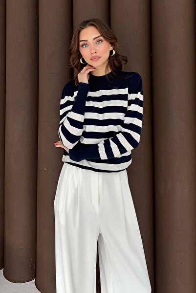 Melike Tatar Striped Short Knit Tunic 70-2472