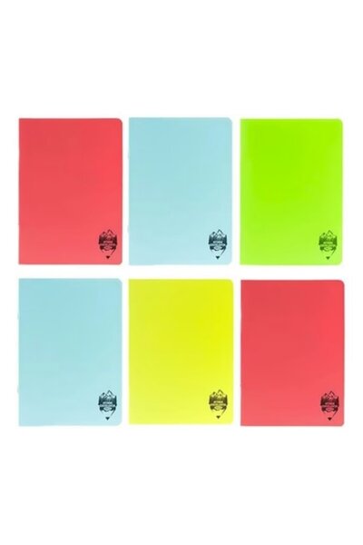 Daco Set of 6 A5 Notebooks, 80 sheets, ruled (dictando), PP cover, 70 g/m²,