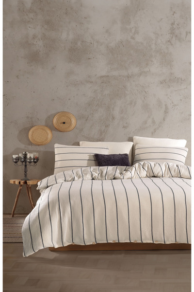 destinyhometex Premium 100% Cotton Single Muslin Duvet Cover Set 160X220 cm