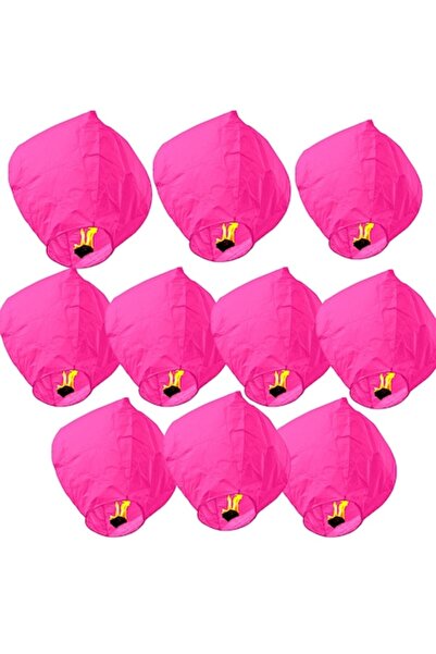 LEIBOO Set 10 felinare zburătoare de hârtie, roz