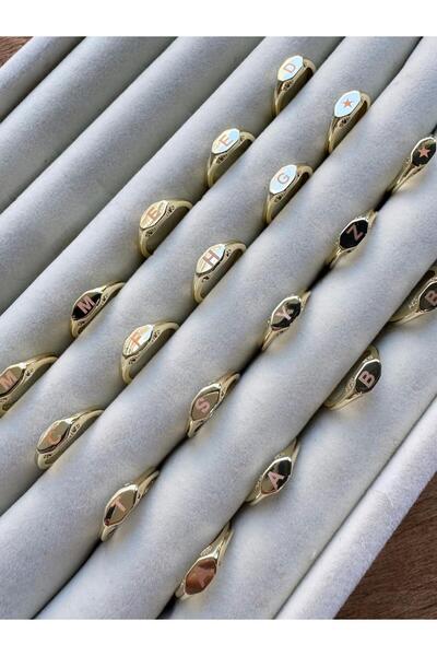 MODA 14k 5-6 Numara Uyumlu Ayarlanabilir Serçe Parmak Yüzüğü (C Harfi)