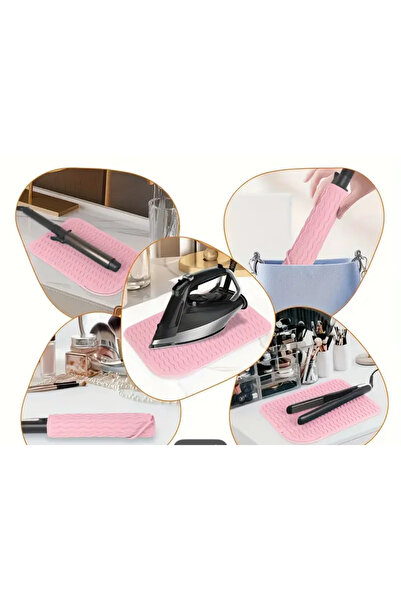 LSM GROUP Heat Resistant Silicone Flat Iron, Tongs, Ironing Mat
