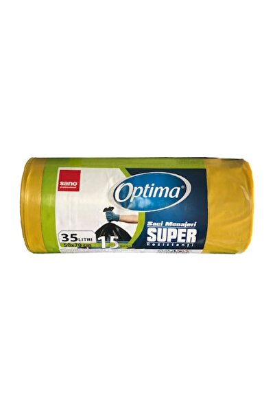 Sano Σακούλες απορριμμάτων Όπτιμα Σούπερ 35L, 15 τεμάχια, κίτρινες