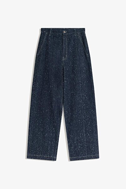 Bershka İşlemeli baggy fit jean