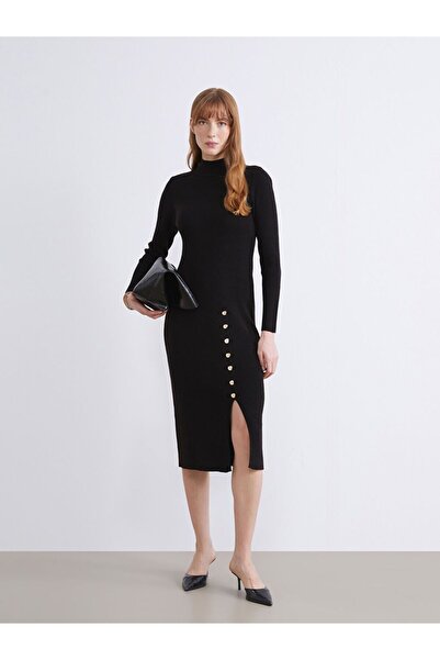 LC Waikiki Lcwaikiki Classic Half Turtleneck Knitwear Dress
